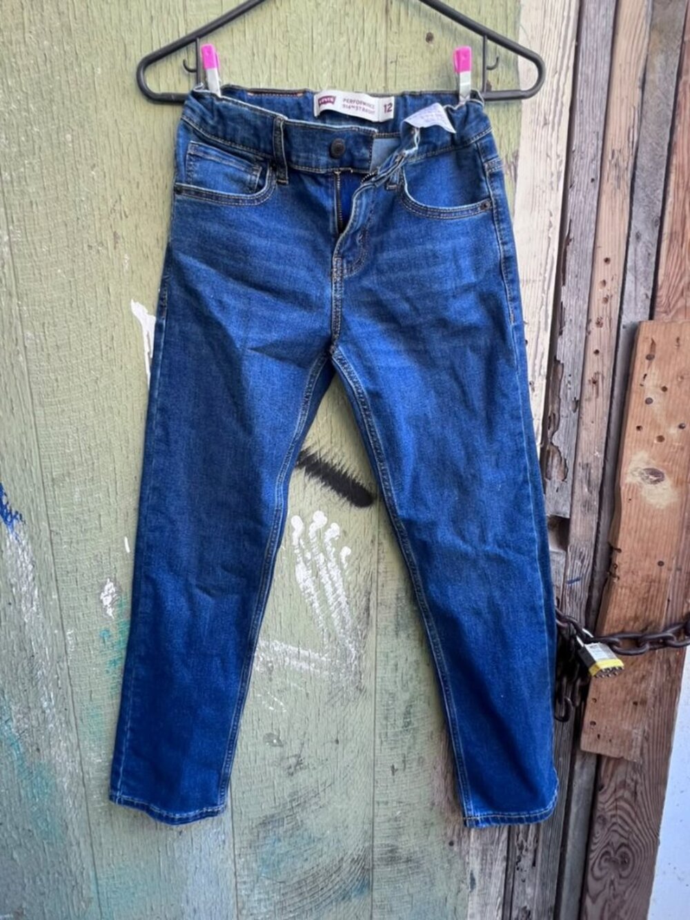 Levi's 514 Straight Fit Blue Denim Jeans Women Size 12